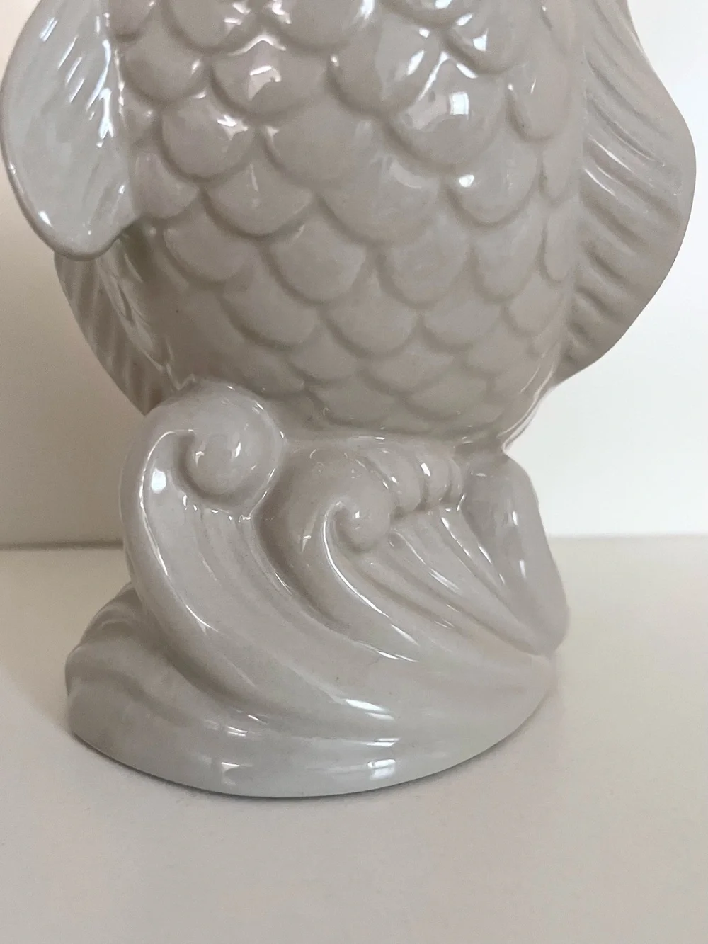 Koi fish glazed ceramic vase